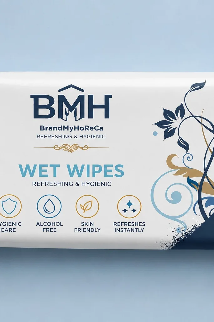 Wet wipe sachet print template